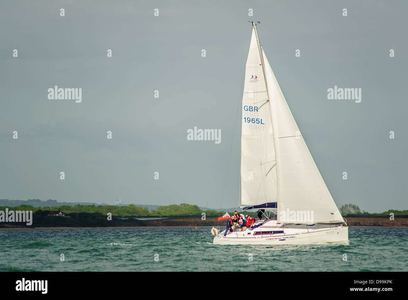 Sailing on Southampton Waters Stock Photo Alamy