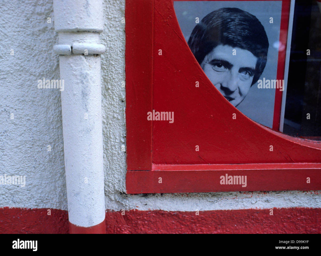 Hairdresser's window, Macclesfield Street, Soho, London,1981 Stock