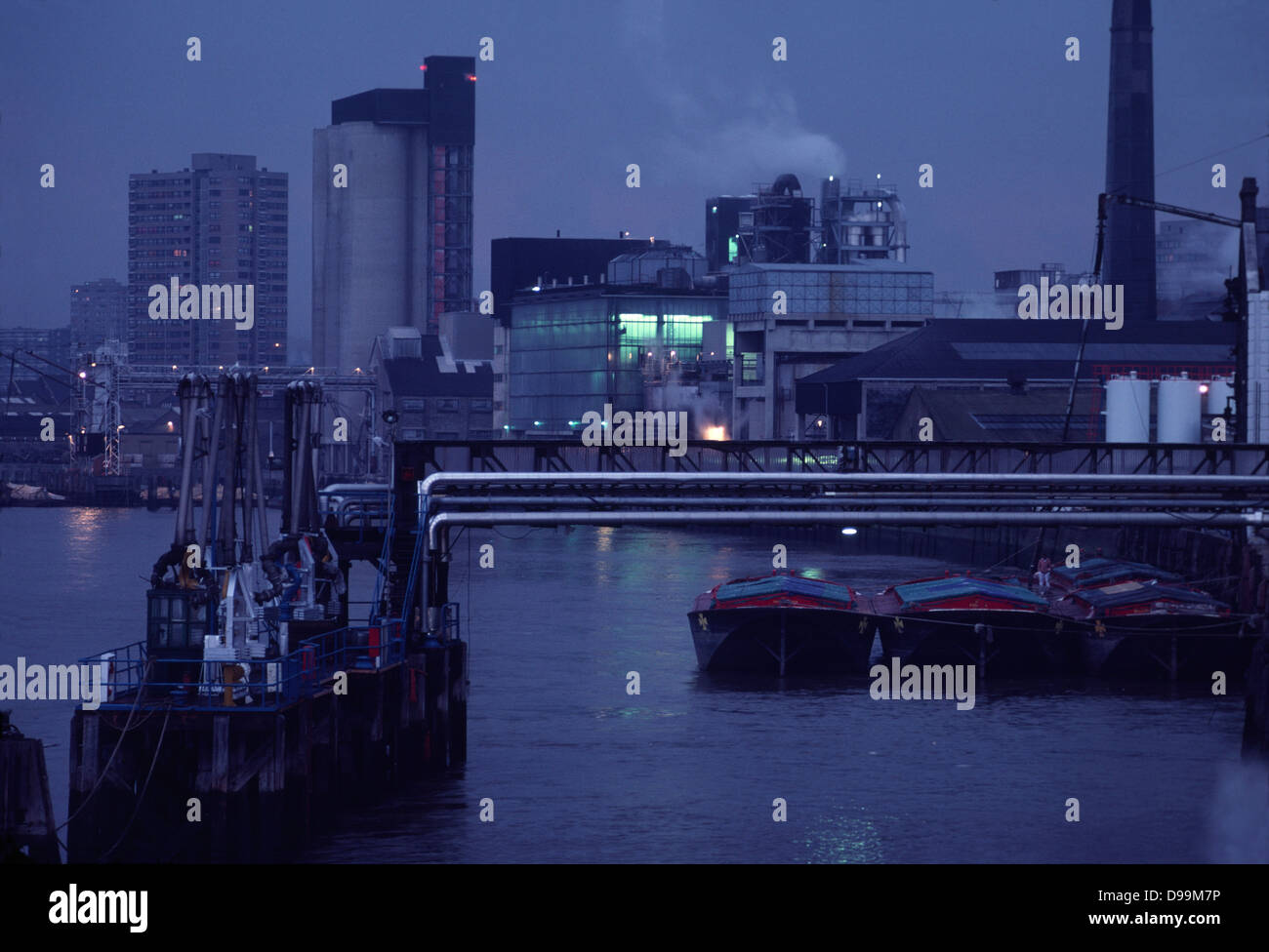 Industrial scene on the River Thames, Wandsworth, 1983 Stock Photo Alamy