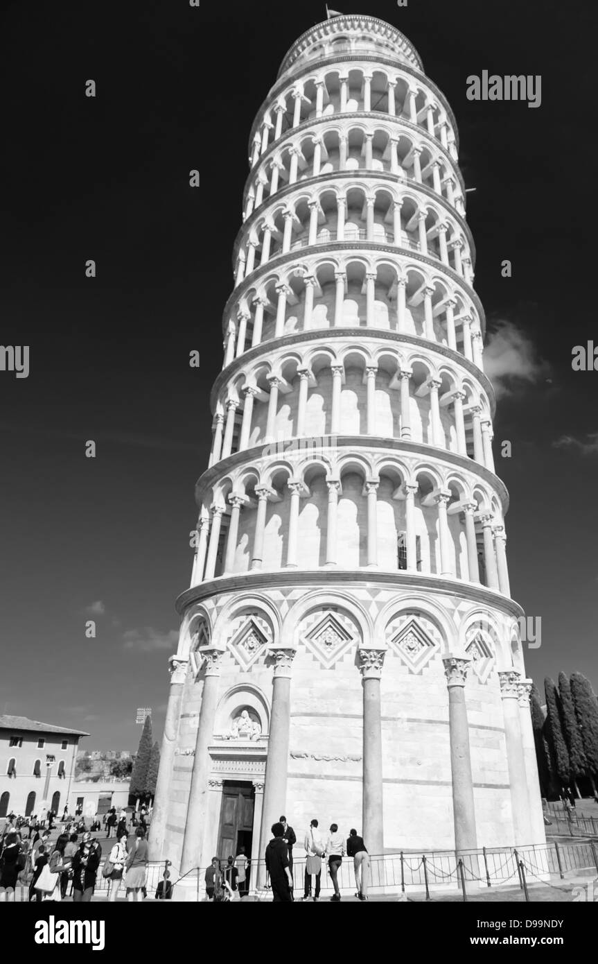 Leaning tower of pisa Black and White Stock Photos & Images - Alamy