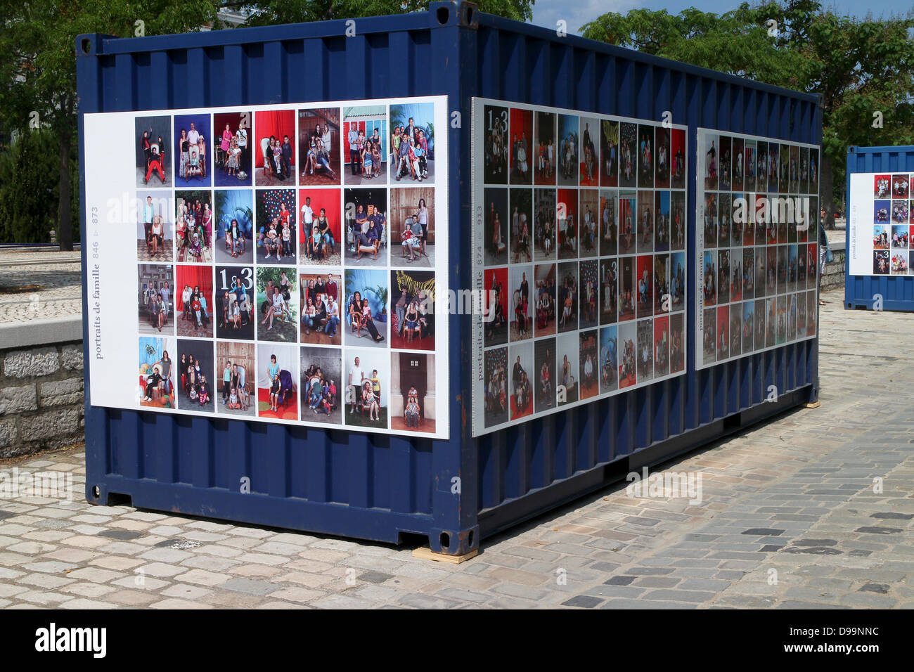 Marseille (France) June 15th to August 31st 2013 : Exposition of family portraits in the 26th century park © Roland Bouvier/Alam Stock Photo