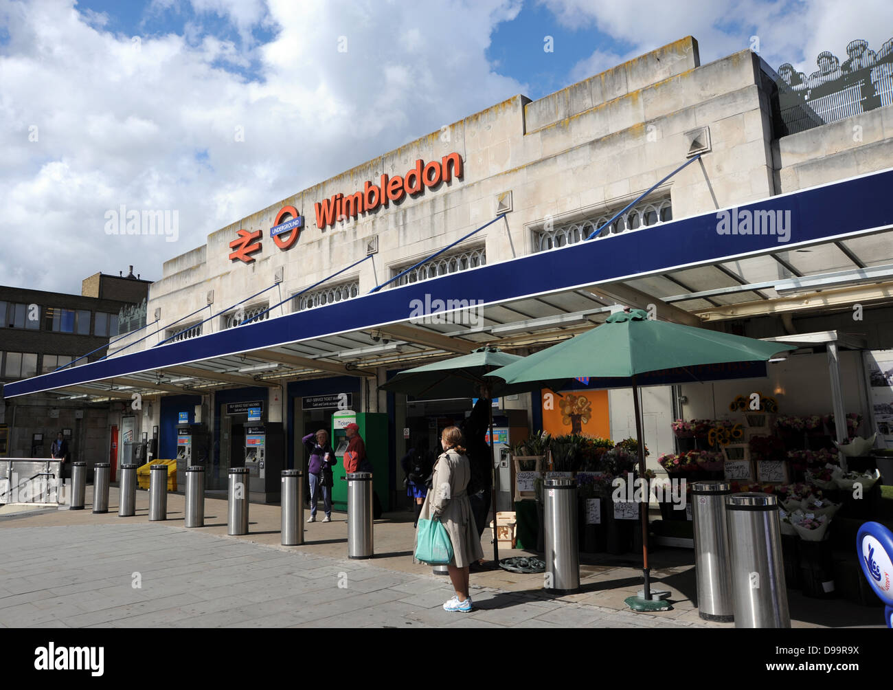 Wimbledon Overground and Underground train station in South West London