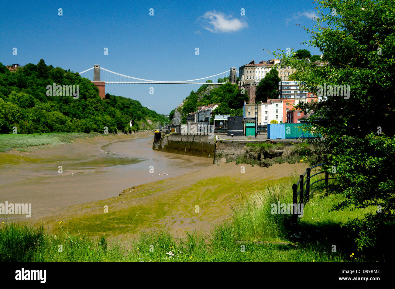 clifton suspension bridge and river avon bristol Stock Photo