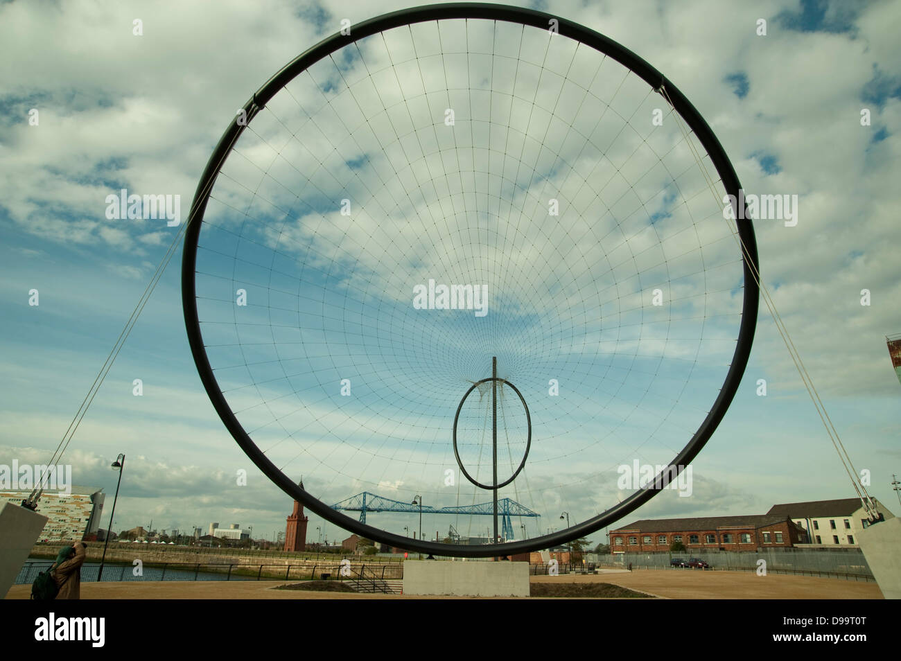 Anish Kapoors Temenos in Middlesbrough with the transporter bridge ...