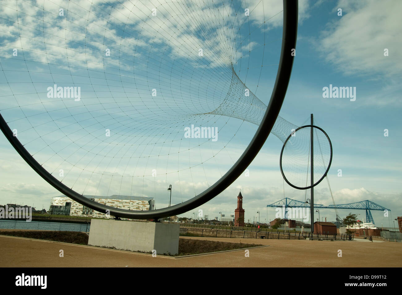 Anish Kapoors Temenos in Middlesbrough with the transporter bridge ...