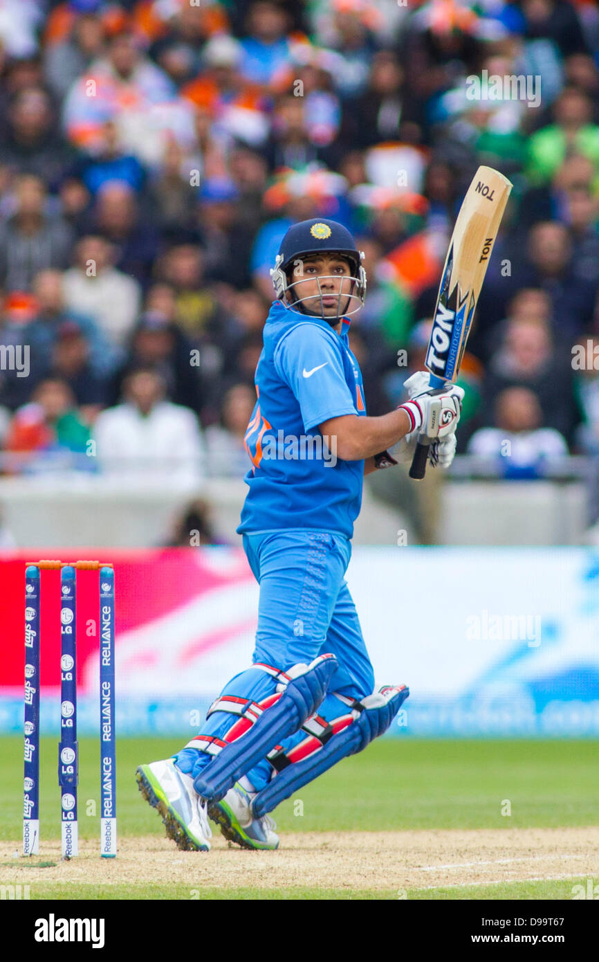 Edgbaston, UK. 15th June 2013. India's Rohit Sharma batting during the