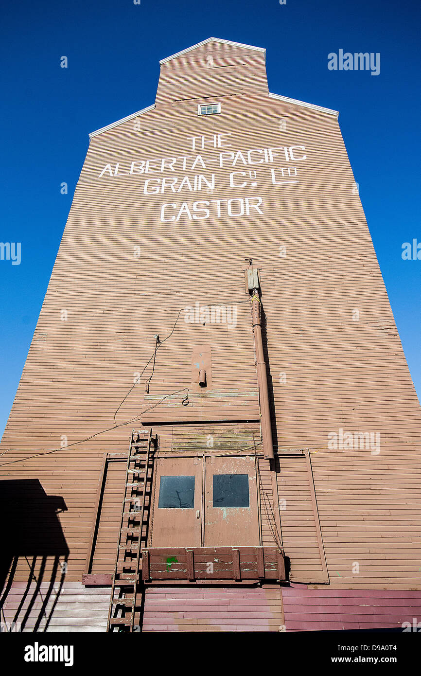 Grain, elevator, farm, industry, Castor, Alberta, Canada Stock Photo