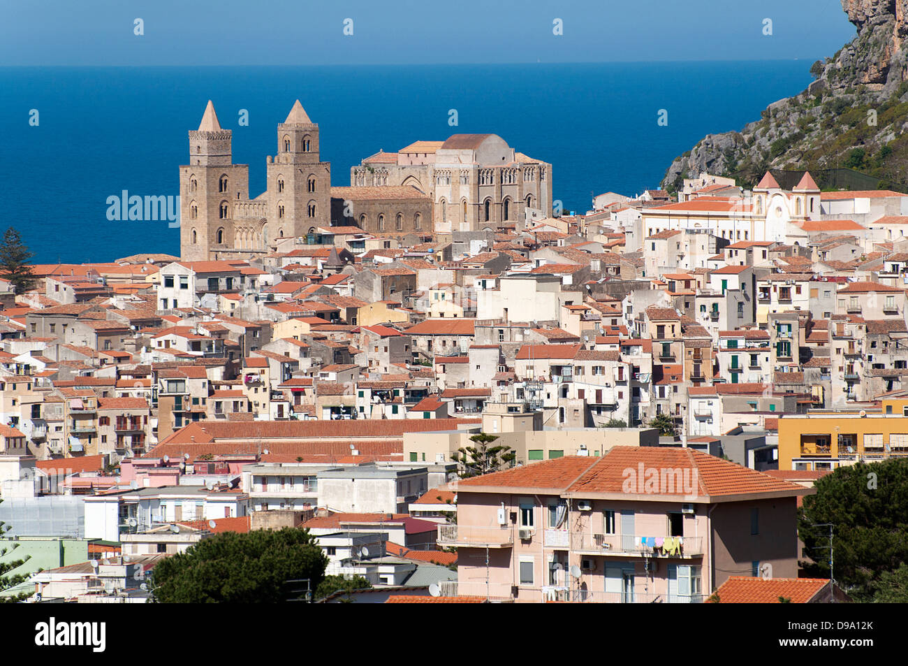 Cathedral, Cefalu, Sicily, Italy, old town, province Palermo , Kathedrale, Cefalu, Sizilien, Italien, Altstadt, Provinz Palermo Stock Photo