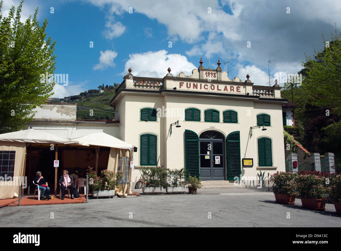 Seilbahn, Montecatini Terme, Provinz Pistoia, Italien, Europa, Standseilbahn, Funicolare Stock Photo