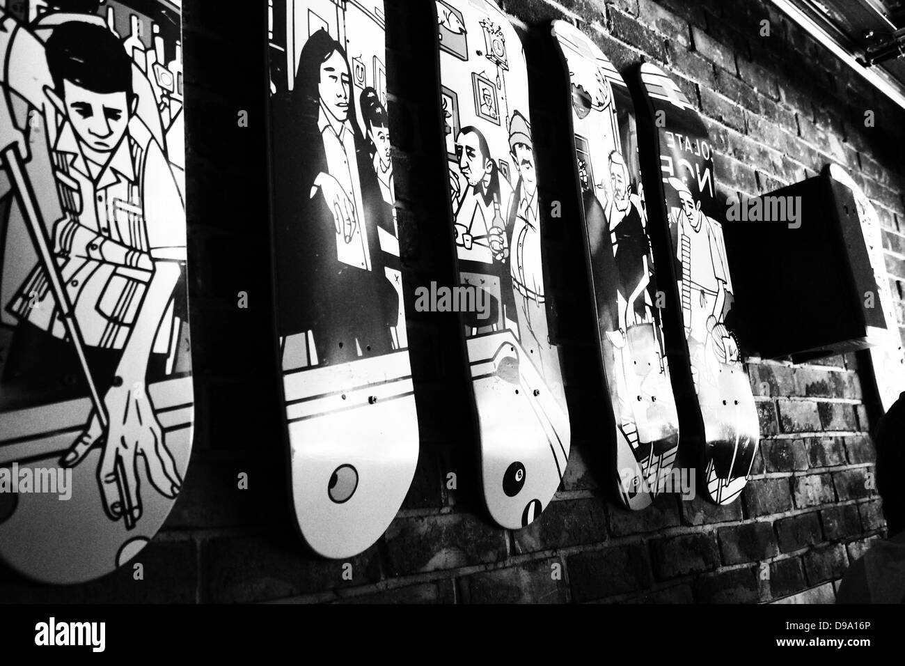 Skateboards Black and White Stock Photos & Images - Alamy