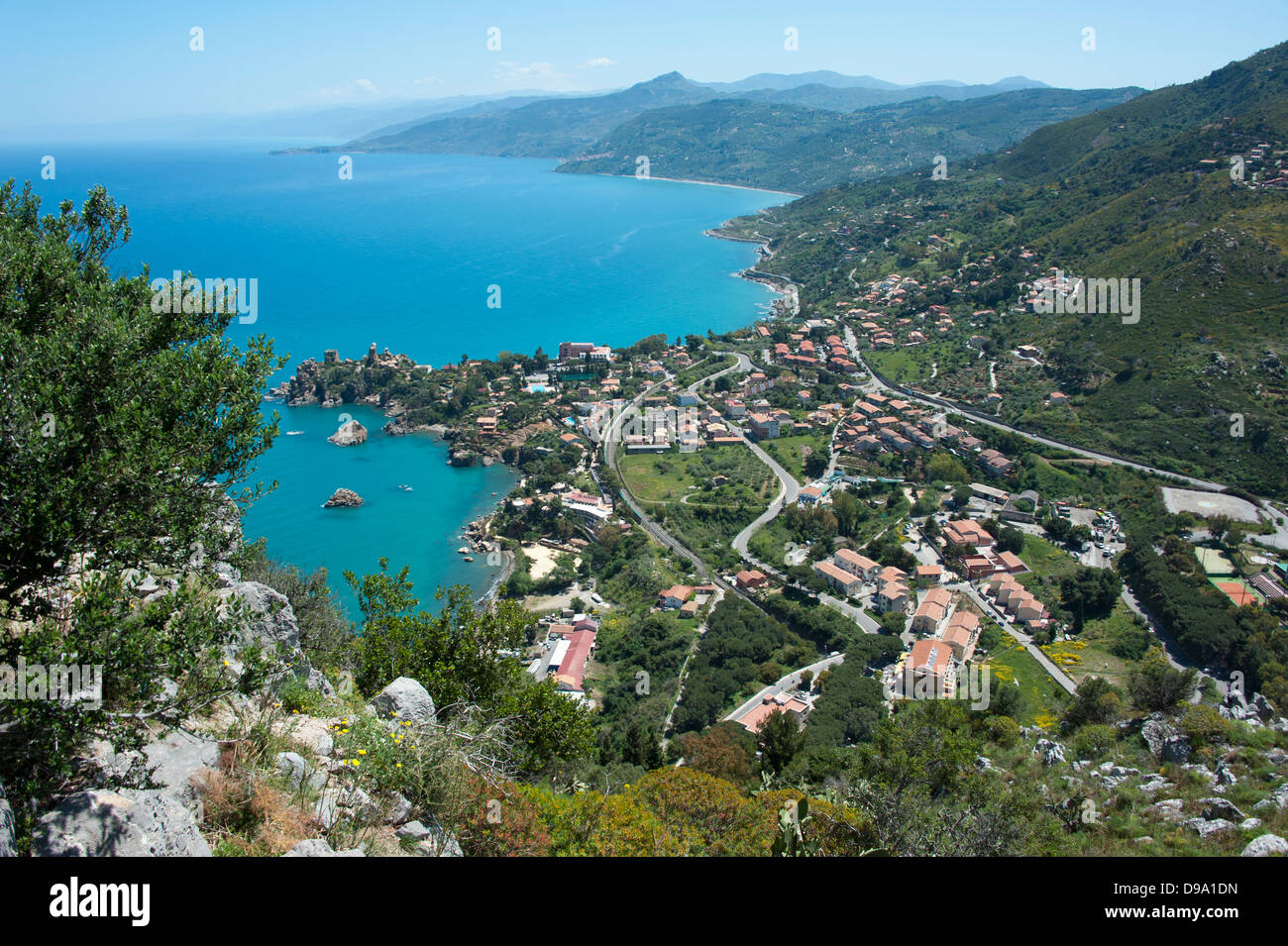 Kalura, Sicily, Italy, near Cefalu, view from Rocca di Cefalu, province Palermo , Kalura bei Cefalu, Sizilien, Italien, Blick vo Stock Photo