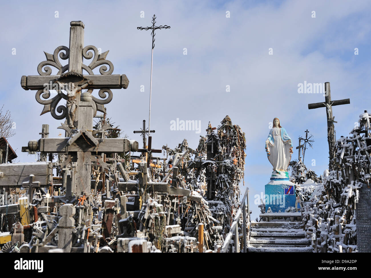 Hill of Crosses (Kryziu Kalnas) near Siauliai, Lithuania Stock Photo