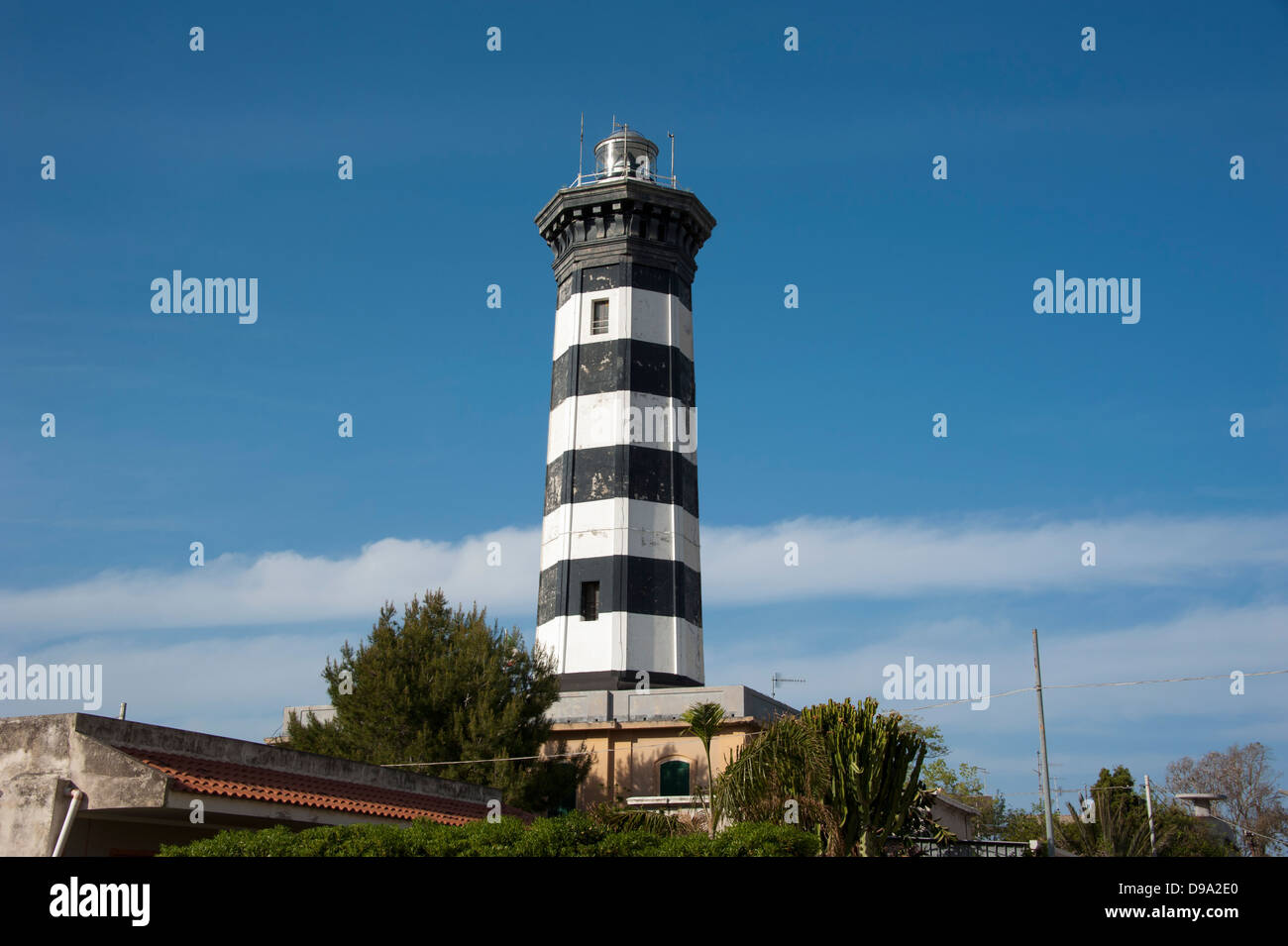 Lighthouse, Torre Faro, Sicily, Italy , Leuchtturm, Torre Faro, Sizilien, Italien Stock Photo