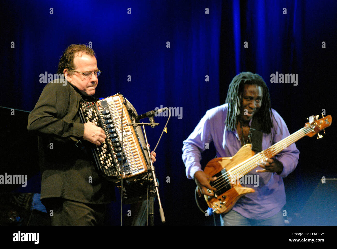 French accordionist Richard Galliano performing during Stockholm Jazz
