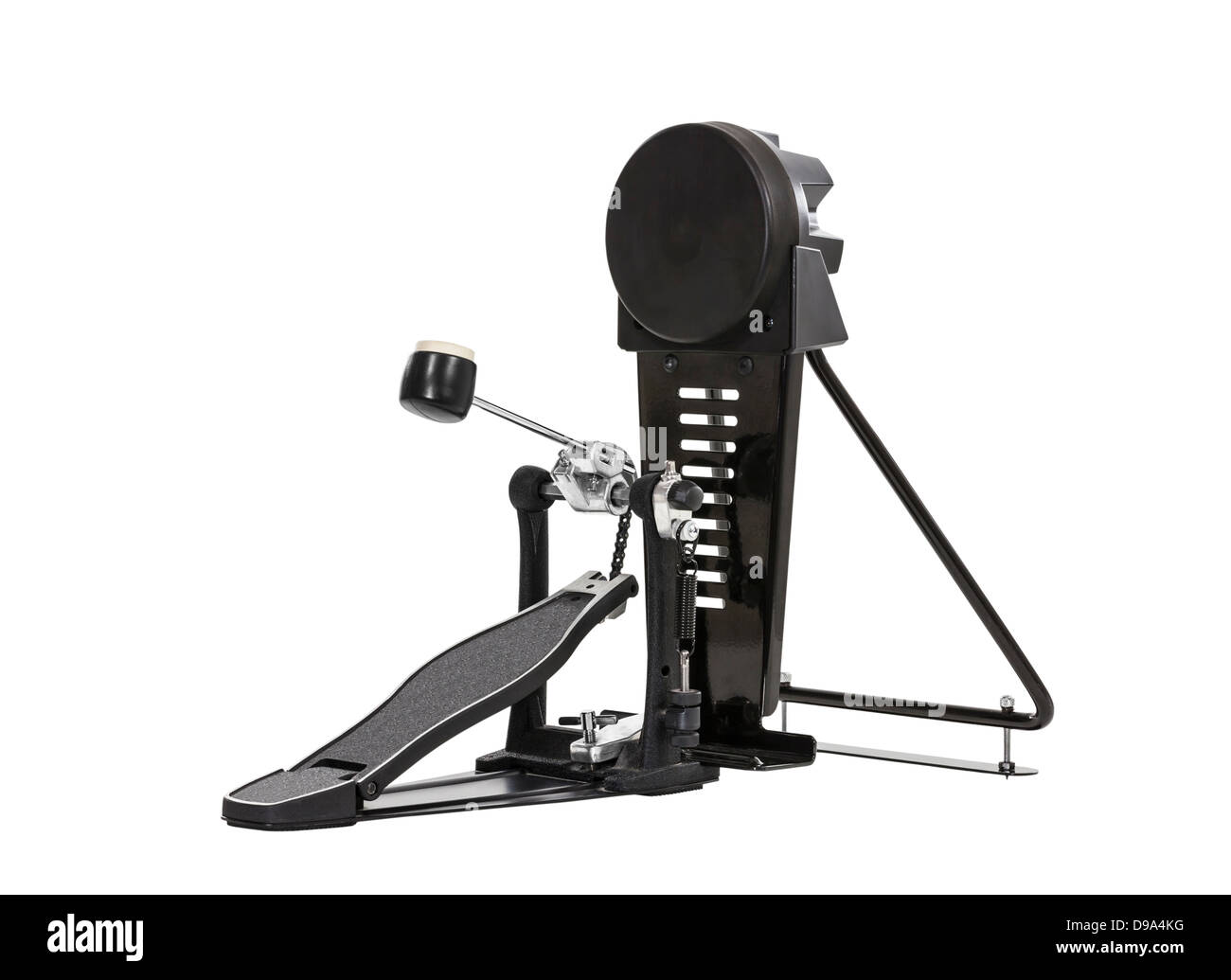 Electronic bass drum pedal isolated with clipping path. Stock Photo