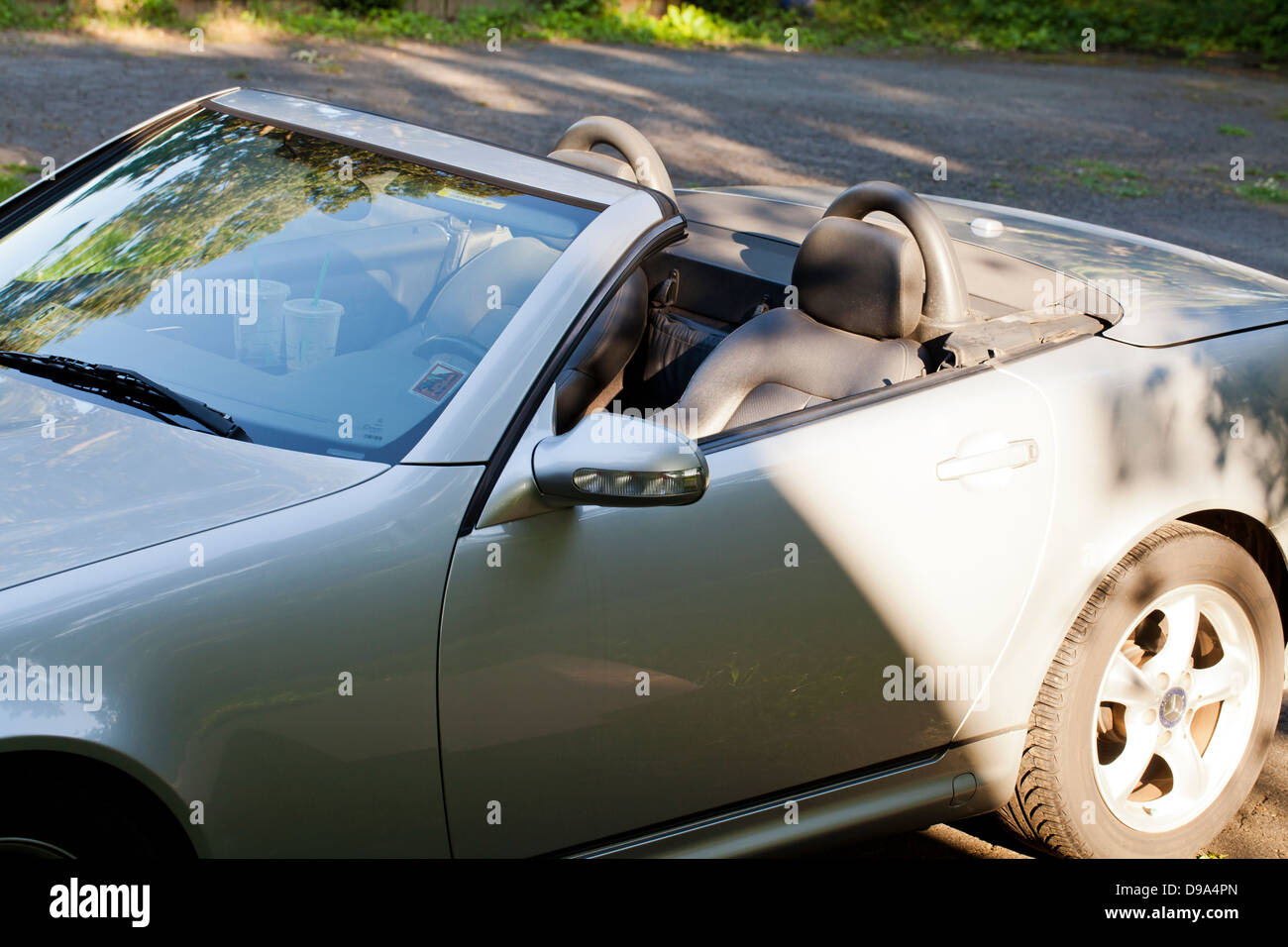 Two seat convertible car Stock Photo