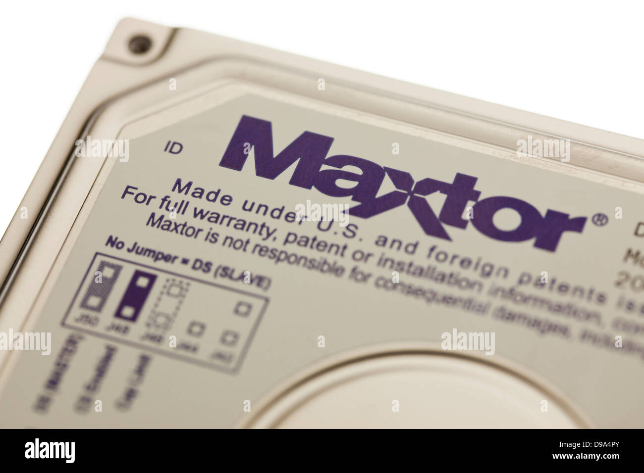Maxtor Hard Disk Drive Stock Photo