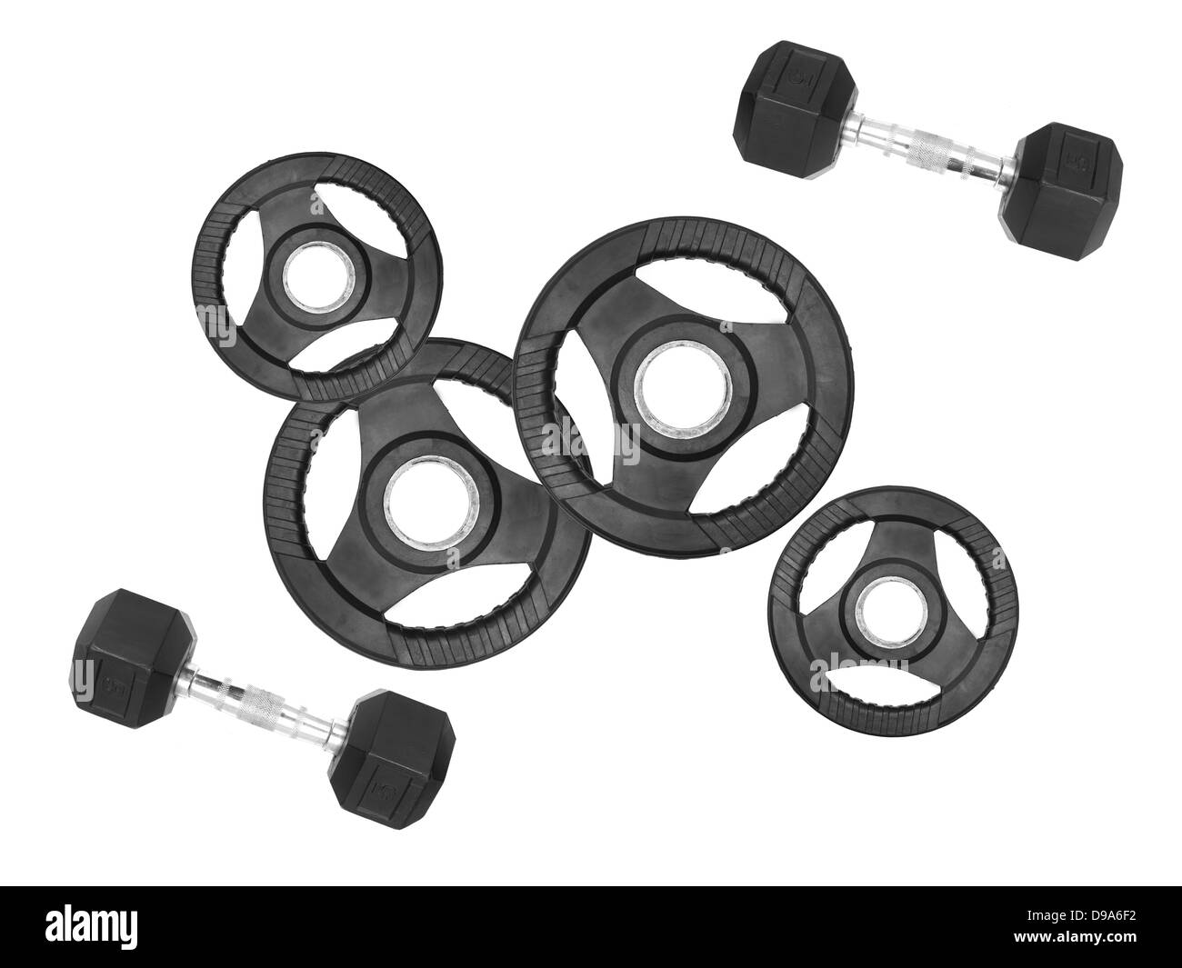 Gym weights isolated against a white background Stock Photo Alamy