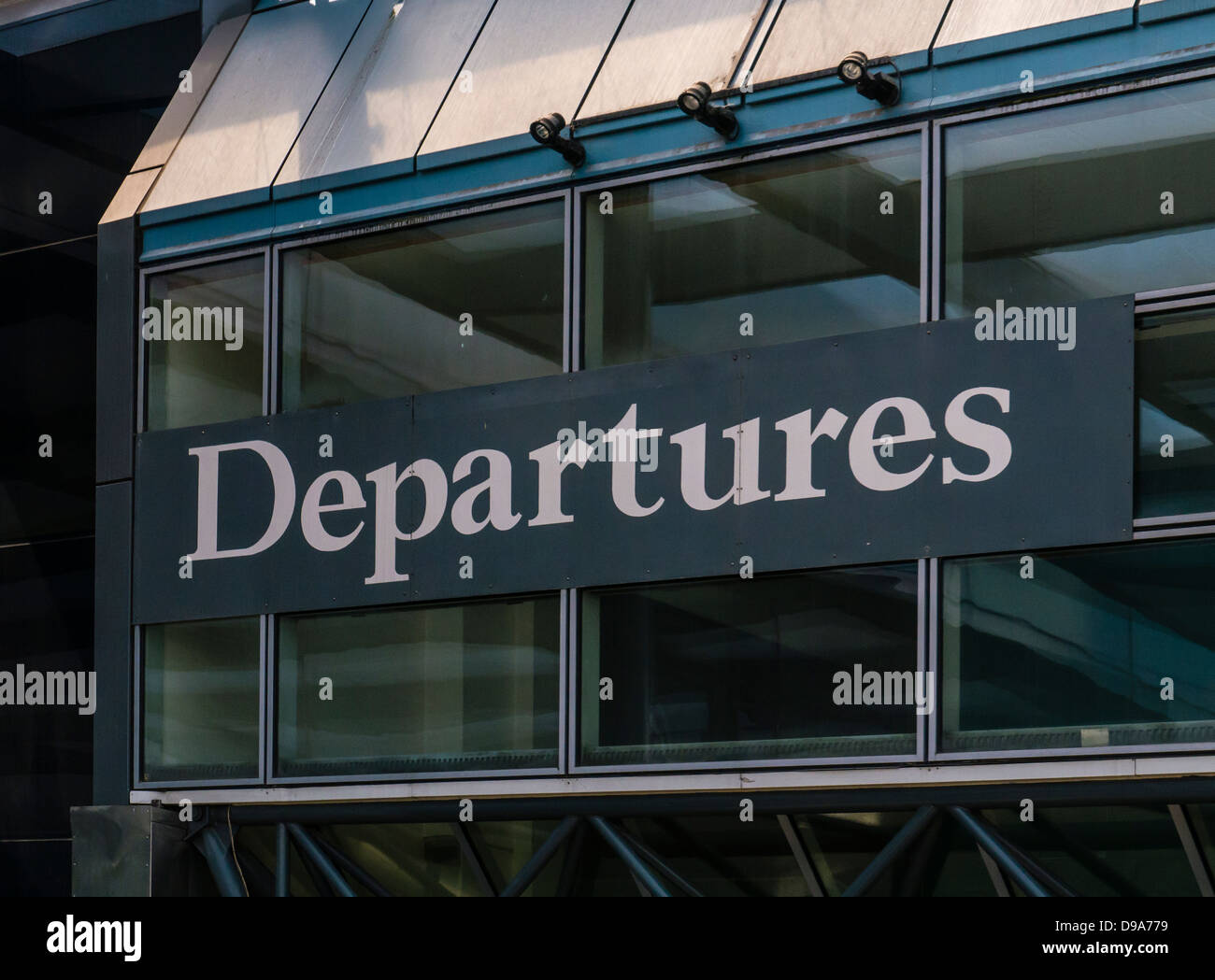 LONDON UK, MAY 25, 2013:  Departures Sign at Heathrow Airport Stock Photo