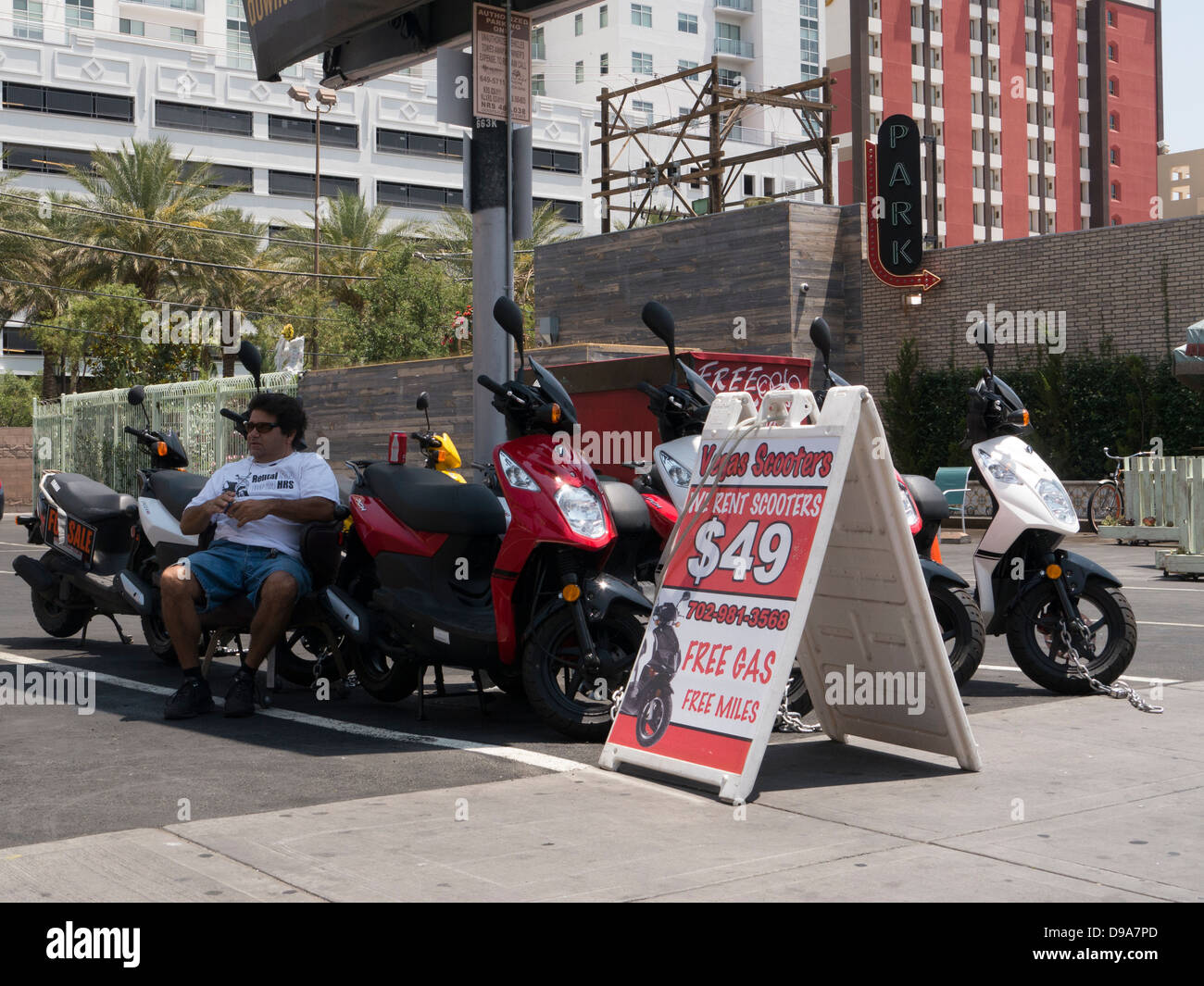 Scooter Rental plot in Downtown Las Vegas Stock Photo - Alamy