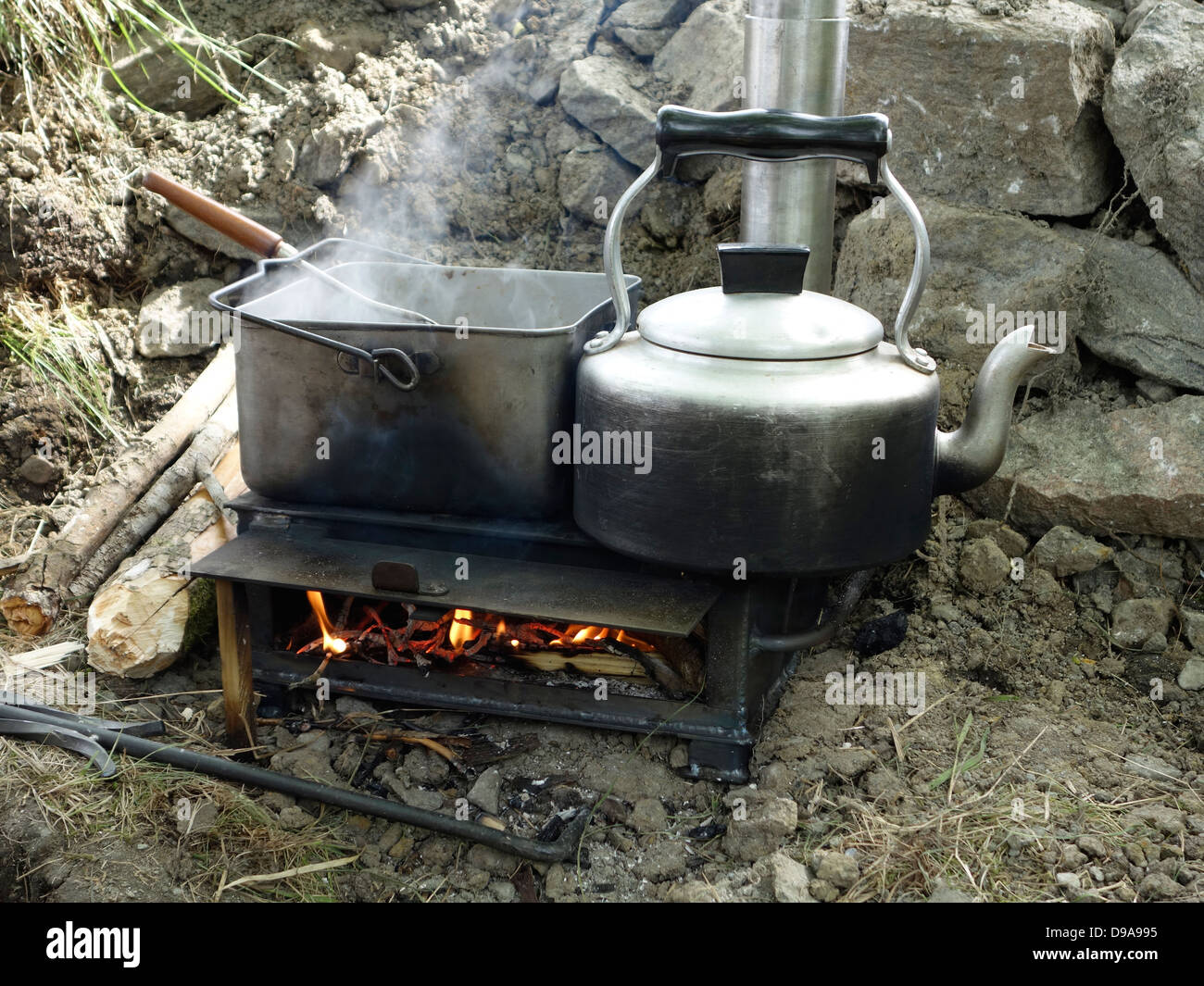 An Improvised Simple Small Wood Burning Stove As Used In Trenches