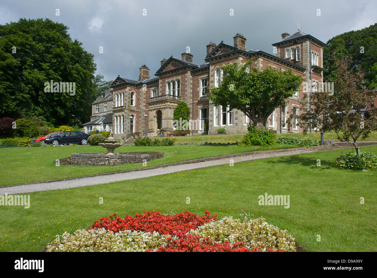 Boarbank Hall Nursing Home, Allithwaite, Grange-over-Sands, South Lakeland, Cumbria, England UK Stock Photo