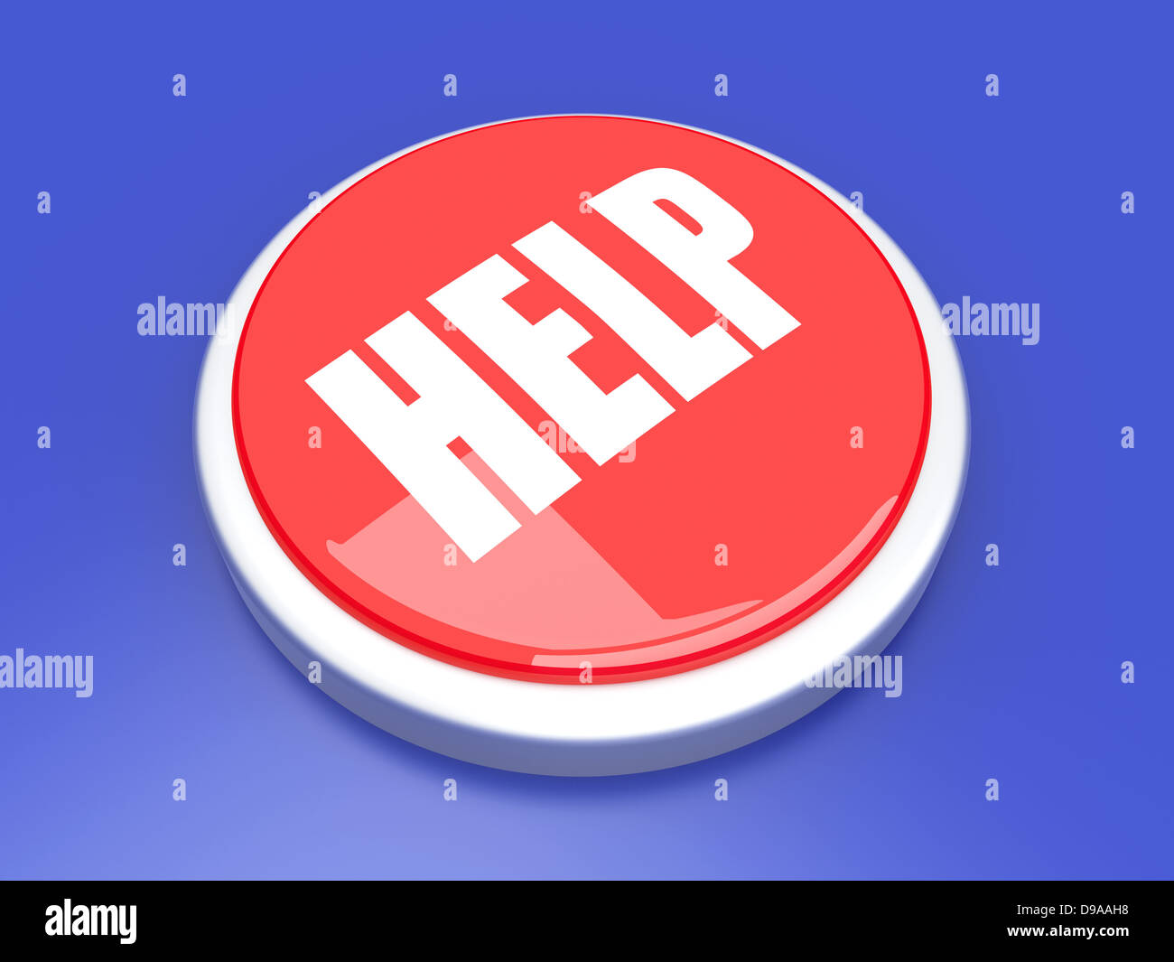 Help button. 3D rendered illustration Stock Photo - Alamy