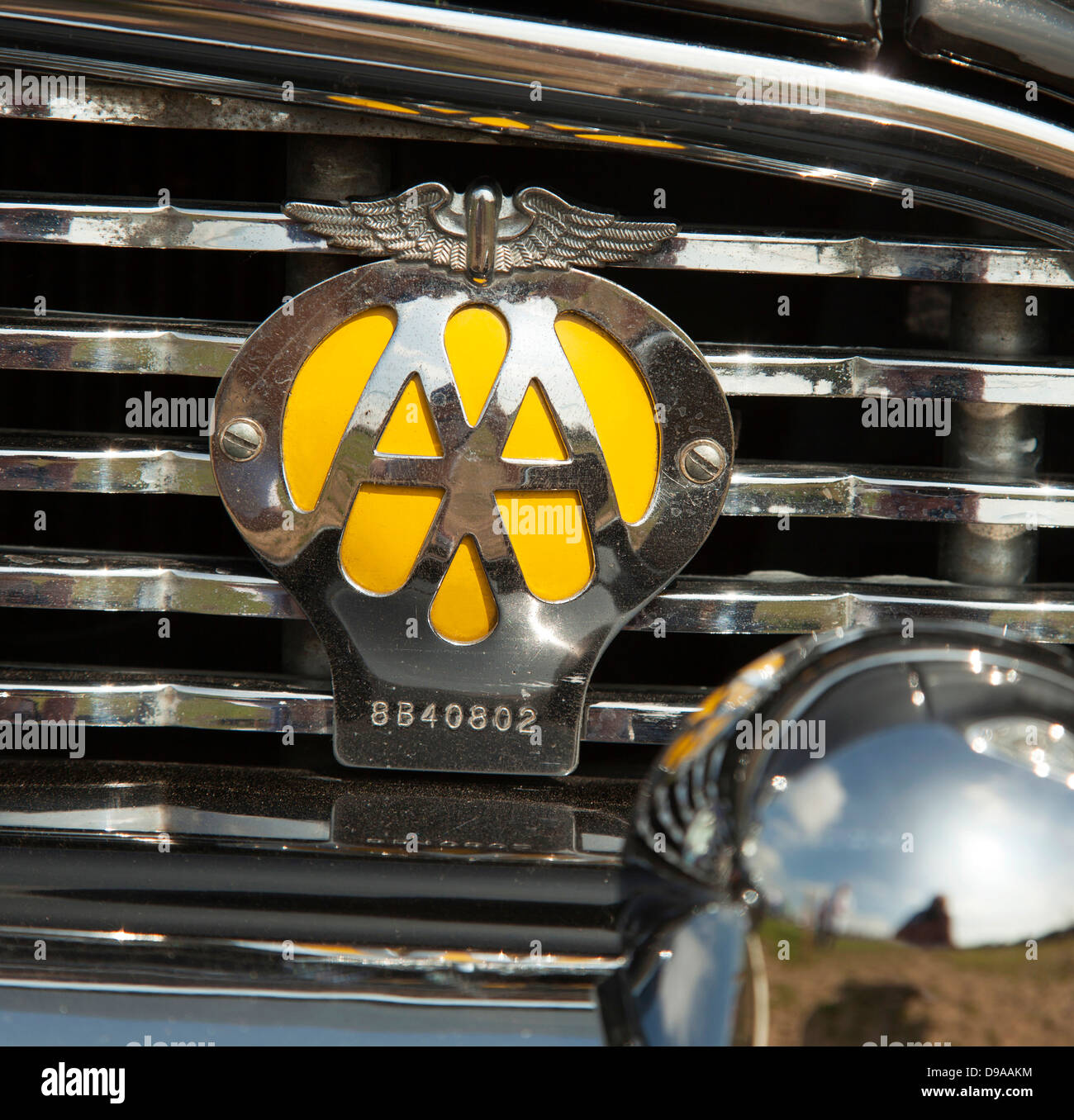 AA Car Badge, Rare British Automobile Association Car Badge