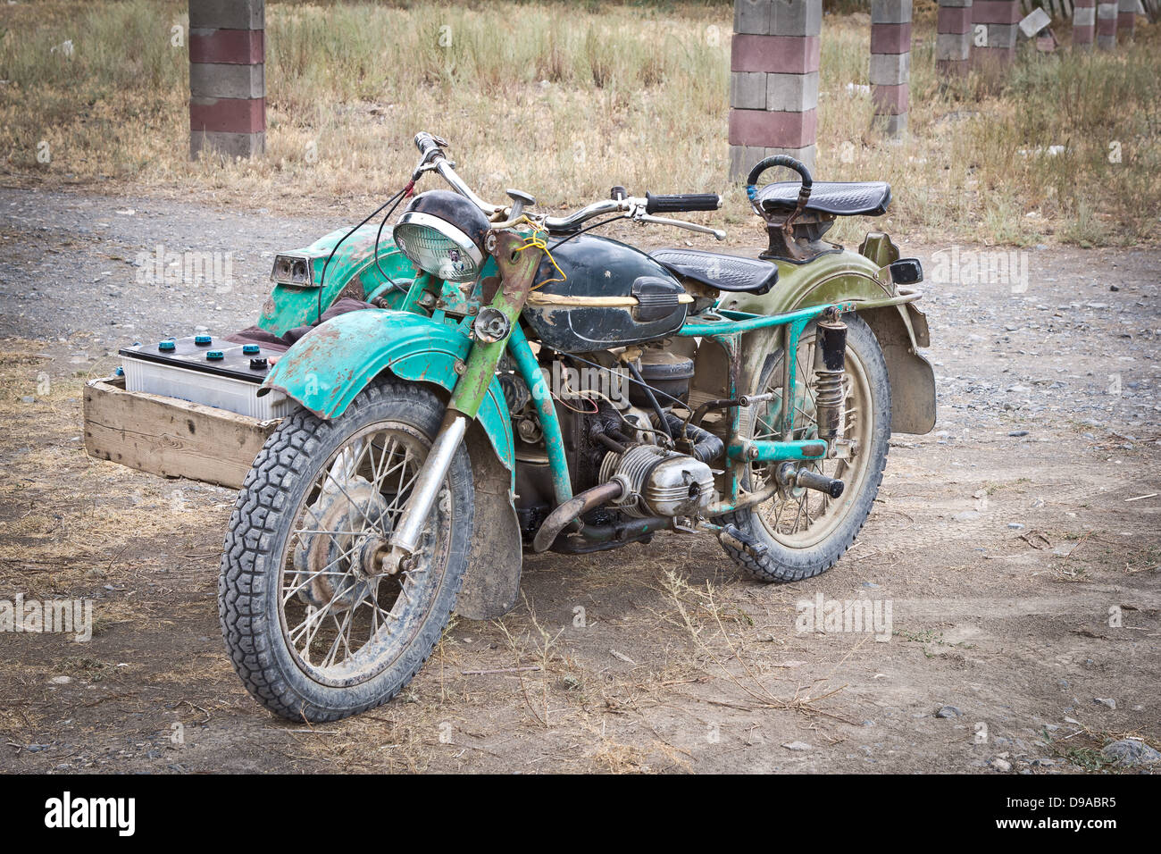 rusty motorcycle Stock Photo