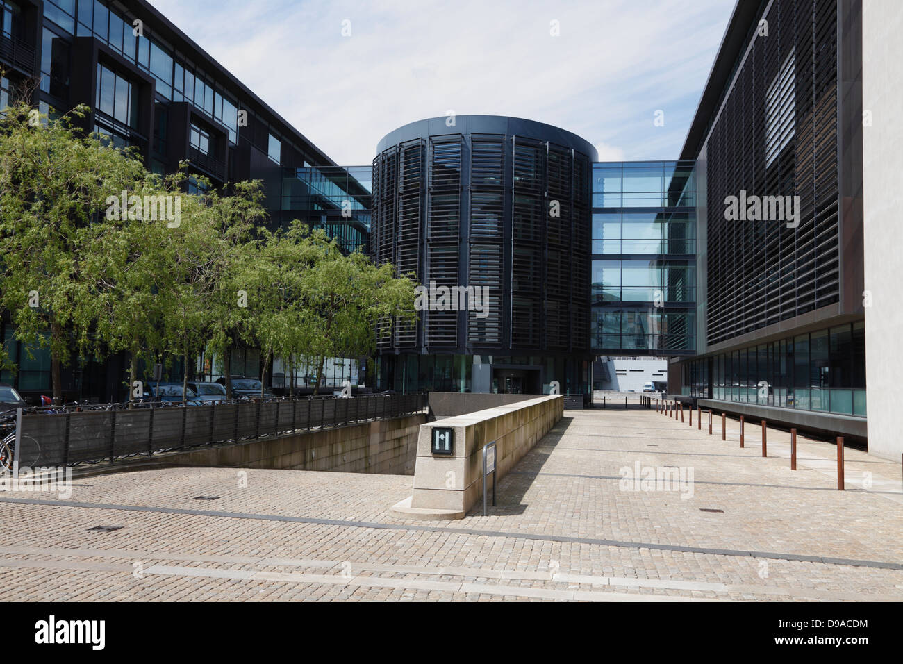 Danish Ministry of Taxation, the Danish Tax Ministry, Nicolai Eigtveds Gade, at the waterfront in Copenhagen harbour. Stock Photo