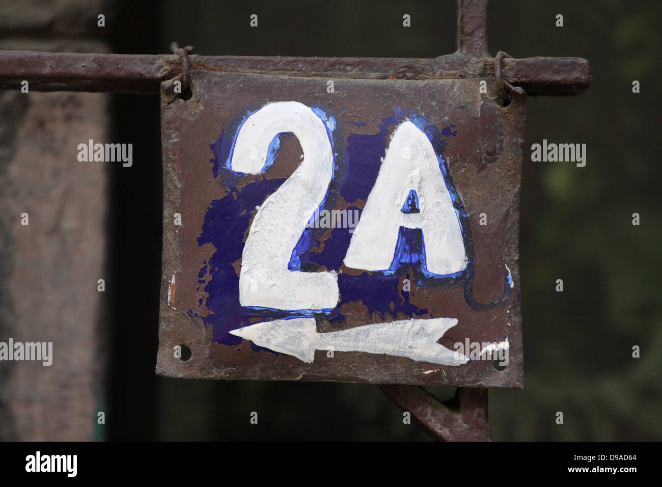 House numbers in different styles and colors (concept for real estate