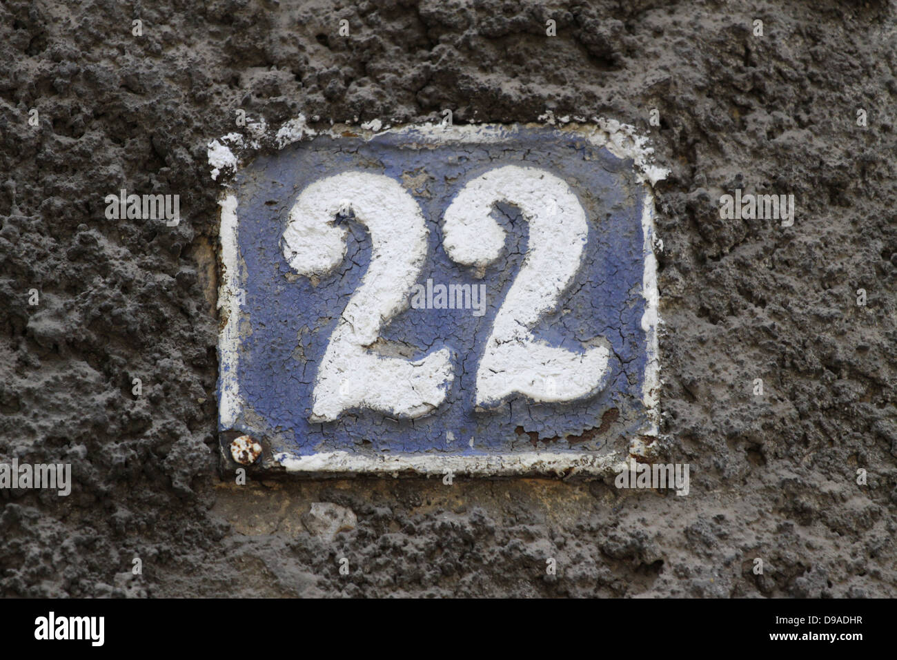 House numbers in different styles and colors (concept for real estate