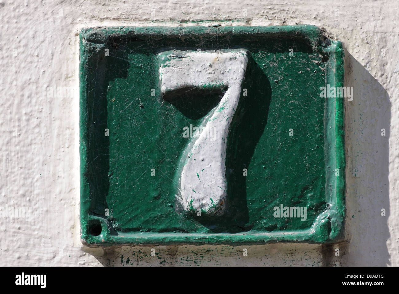 House numbers in different styles and colors (concept for real estate