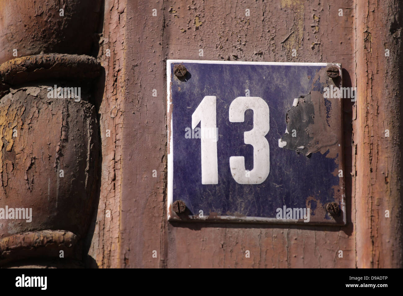 House numbers in different styles and colors (concept for real estate