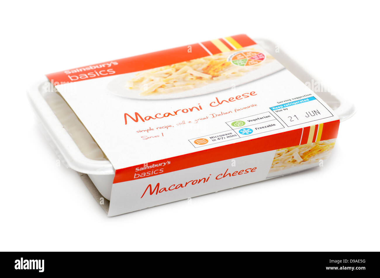 Sainsbury's Basics Macaroni cheese Stock Photo