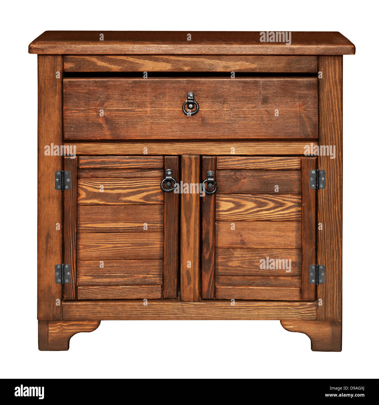 Antique wooden chest of drawers isolated on white background Stock ...