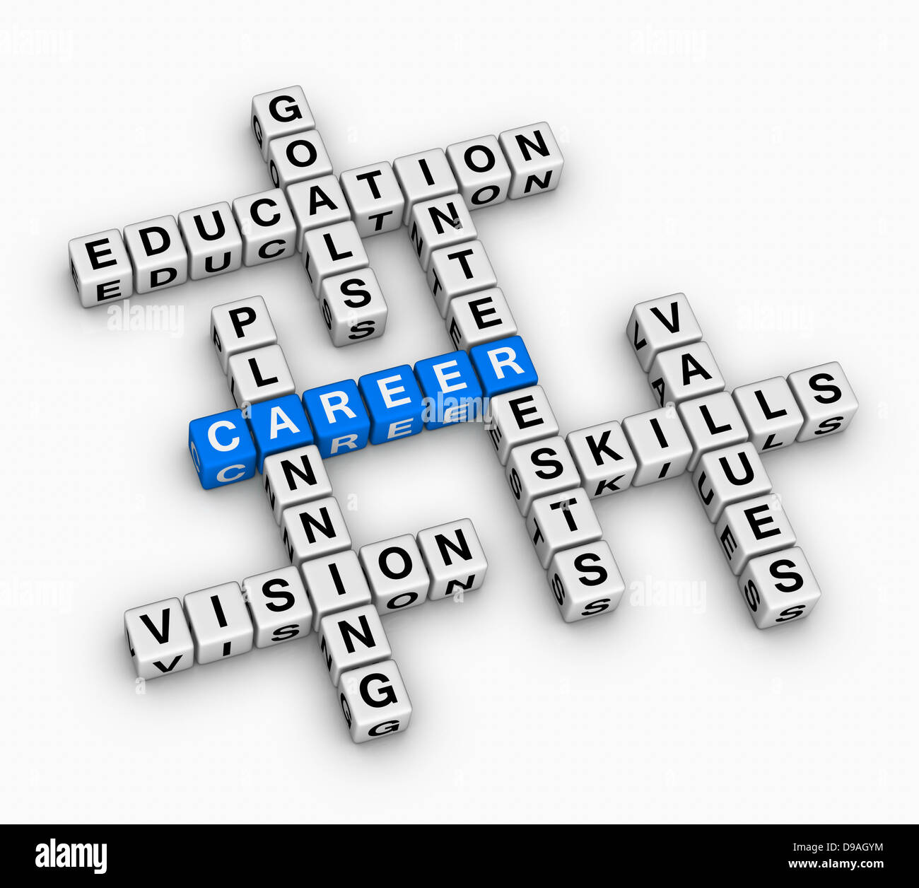career crossword puzzle (job search concept Stock Photo - Alamy