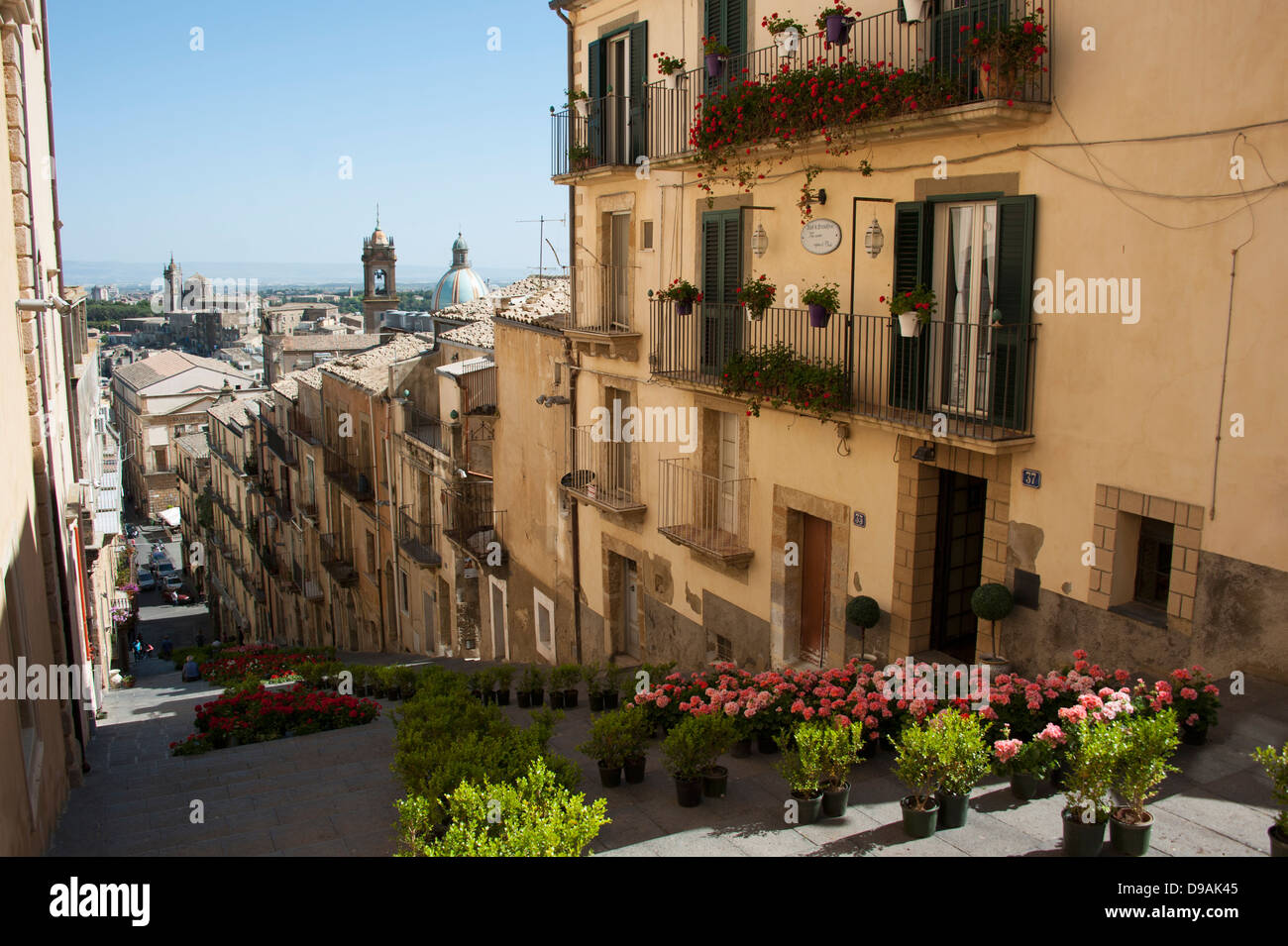 Old Town Caltagirone Province Catania Sicily Italy Altstadt Caltagirone Provinz Catania Sizilien Italien Stadt Der Keramik Santa Stock Photo Alamy