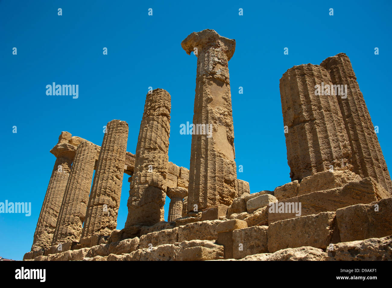 Temple of Hera Valley of Temples Agrigent Sicily Italy Tempel der Hera Tal der Tempel Agrigent Sizilien Italien Agrigento Stock Photo