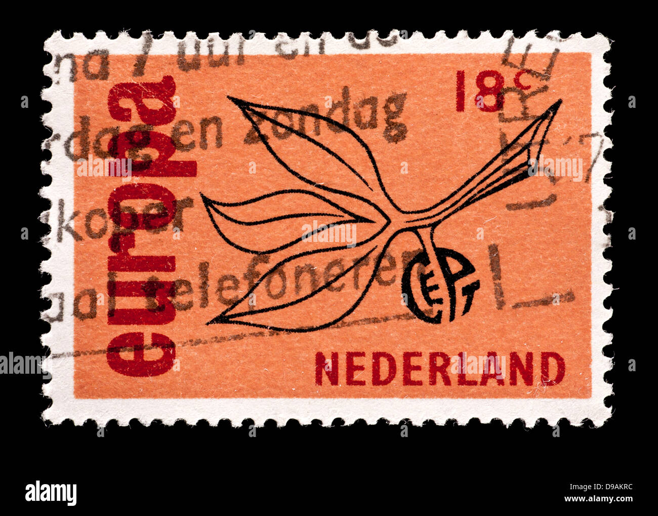 Postage stamp from the Netherlands issued for Europa. Stock Photo
