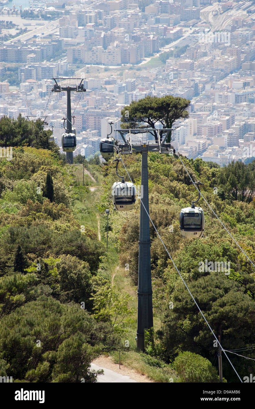Cable car, Erice, Sicily, Italy , Seilbahn, Erice, Sizilien, Italien