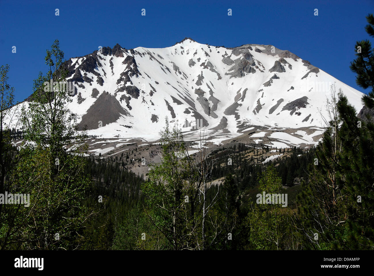 Lassen Peak Volcano In Lassen Volcanic National Park Northern 