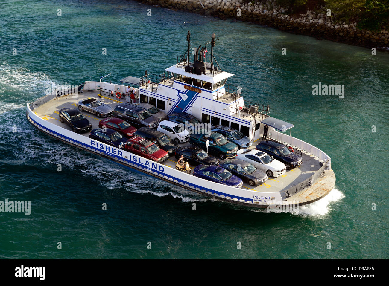 Fisher Island Car Ferry Miami Florida FL US Atlantic Stock Photo Alamy