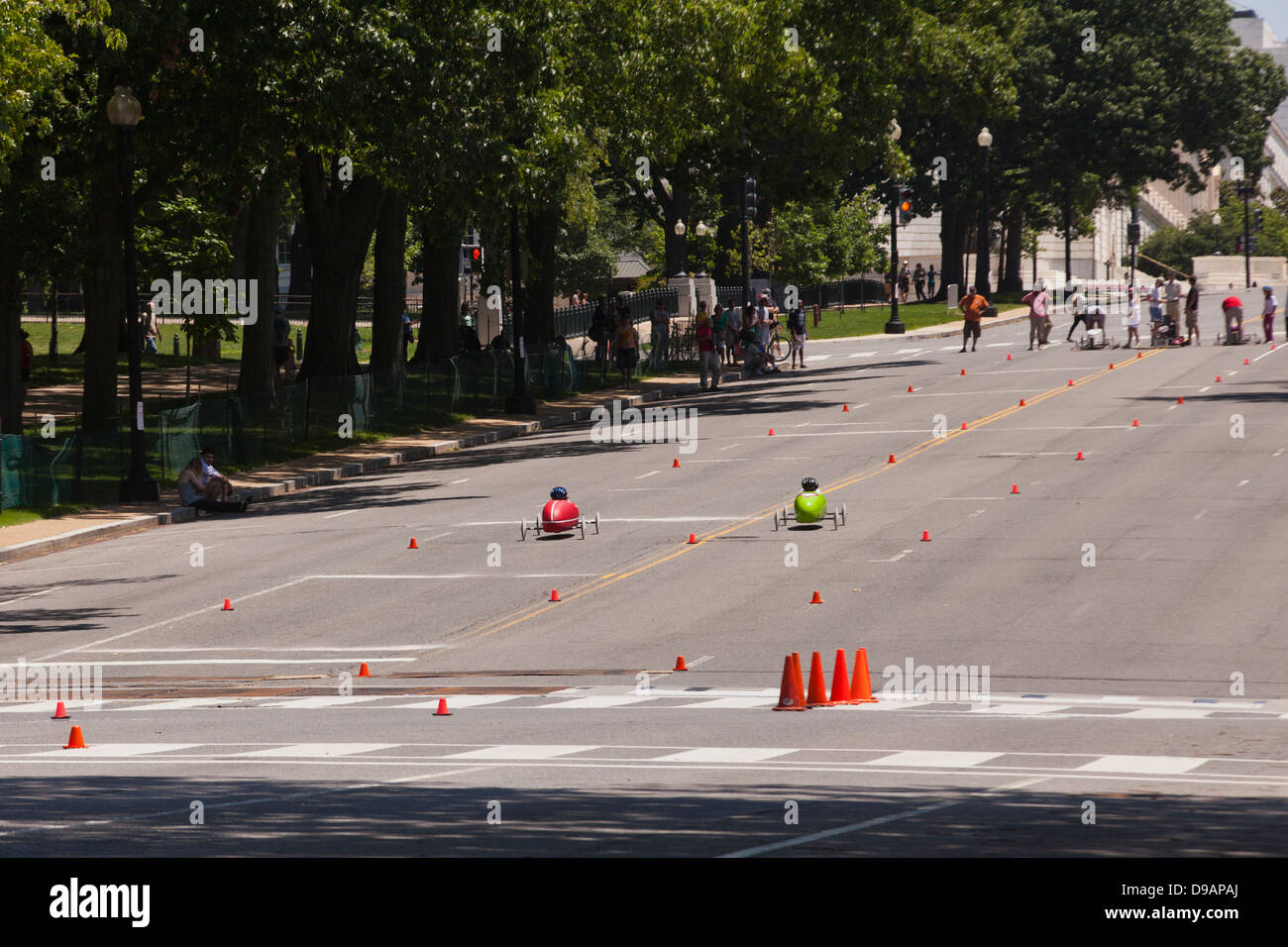 Racers At The Washington DC Soap Box Derby Stock Photo Alamy