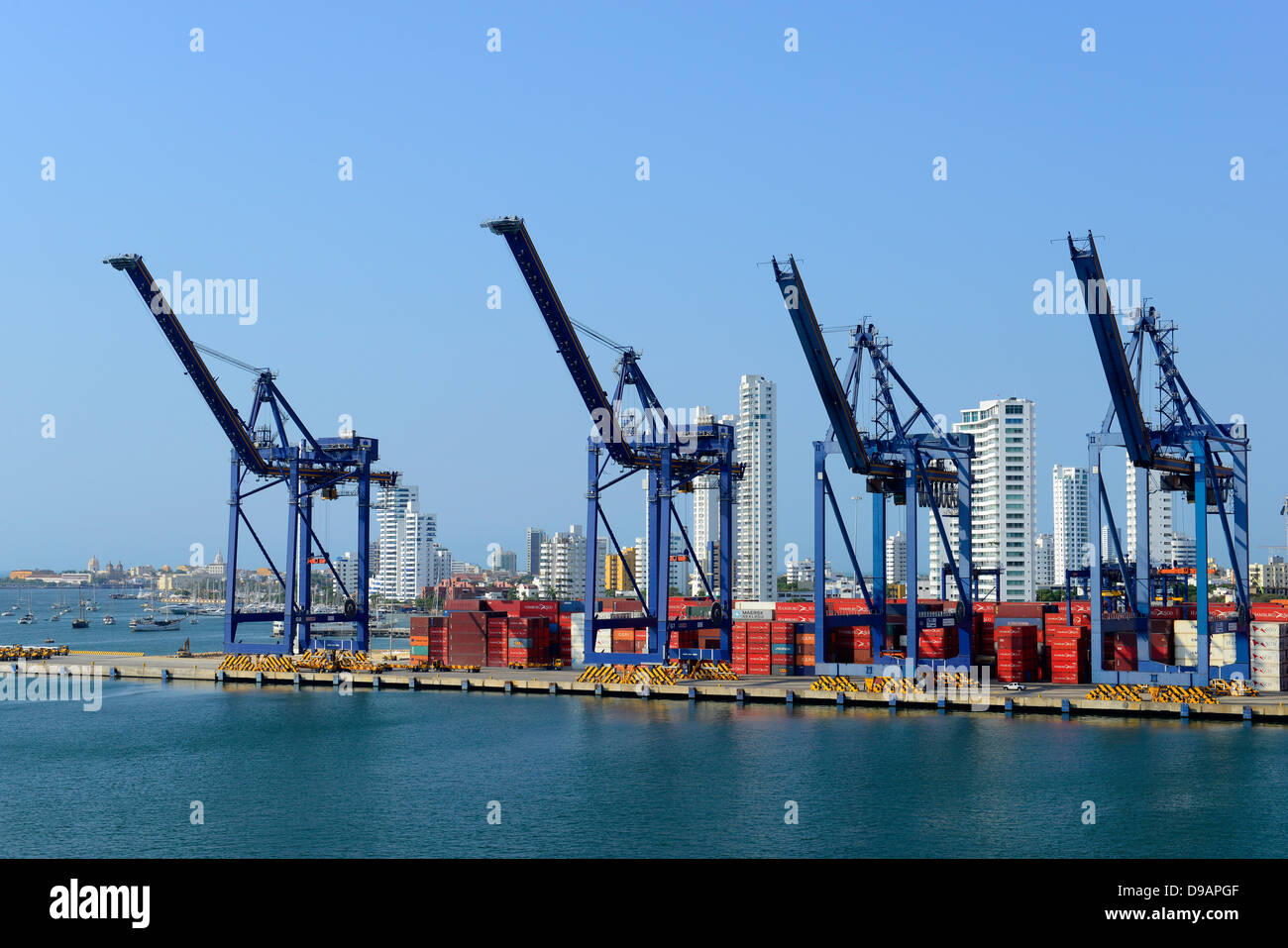 Shipping Containers Port of Cartagena Colombia South America SA