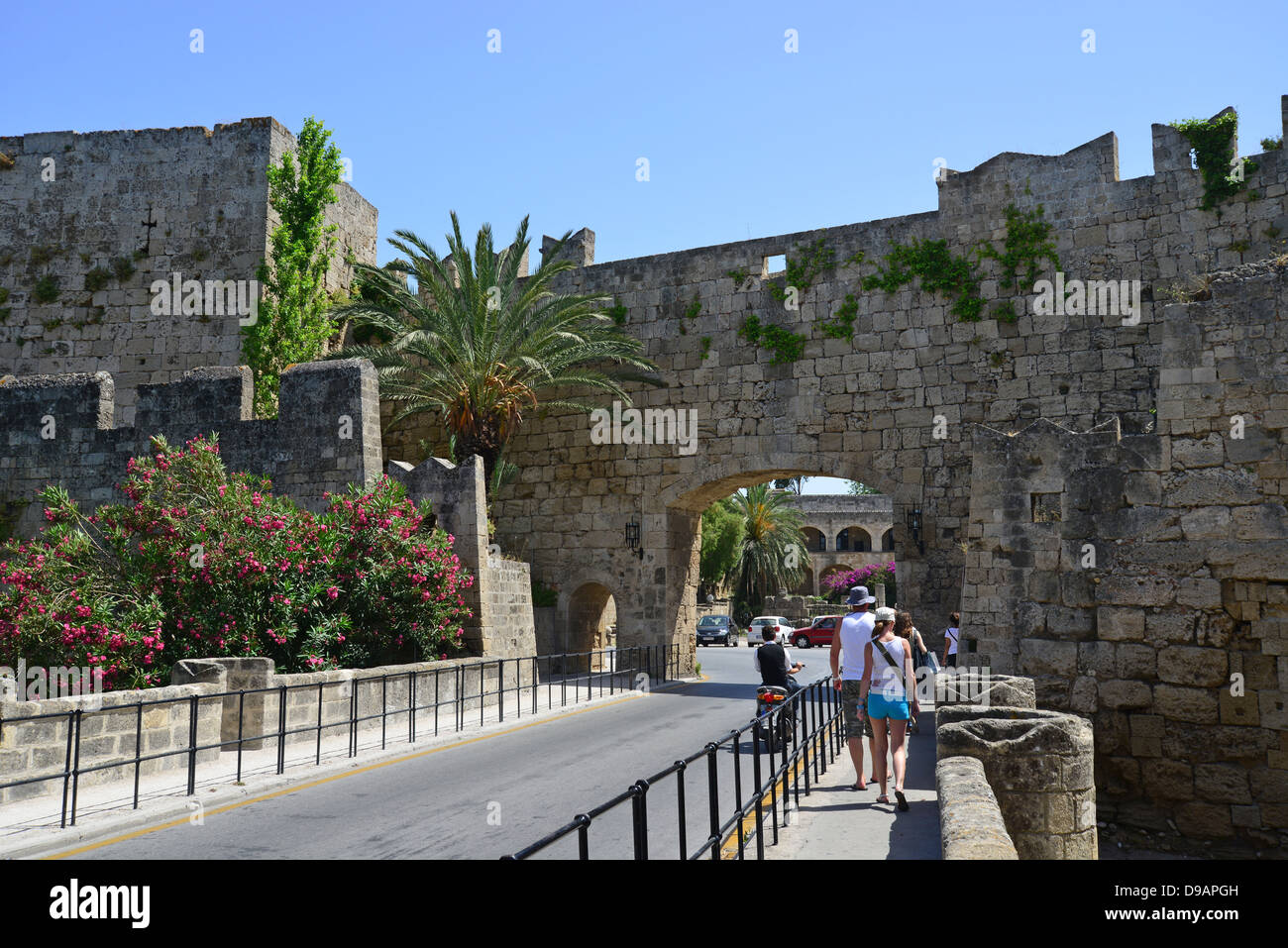 Gate of the Arsenal, Old Town, City of Rhodes, Rhodes, Dodecanese, Greece Stock Photo
