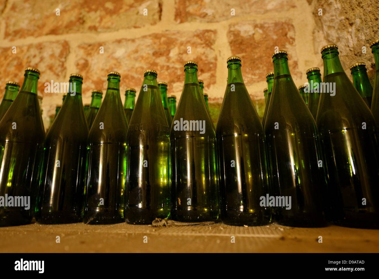 Bottles of wine in atmospheric light. Photo: Frank May Stock Photo