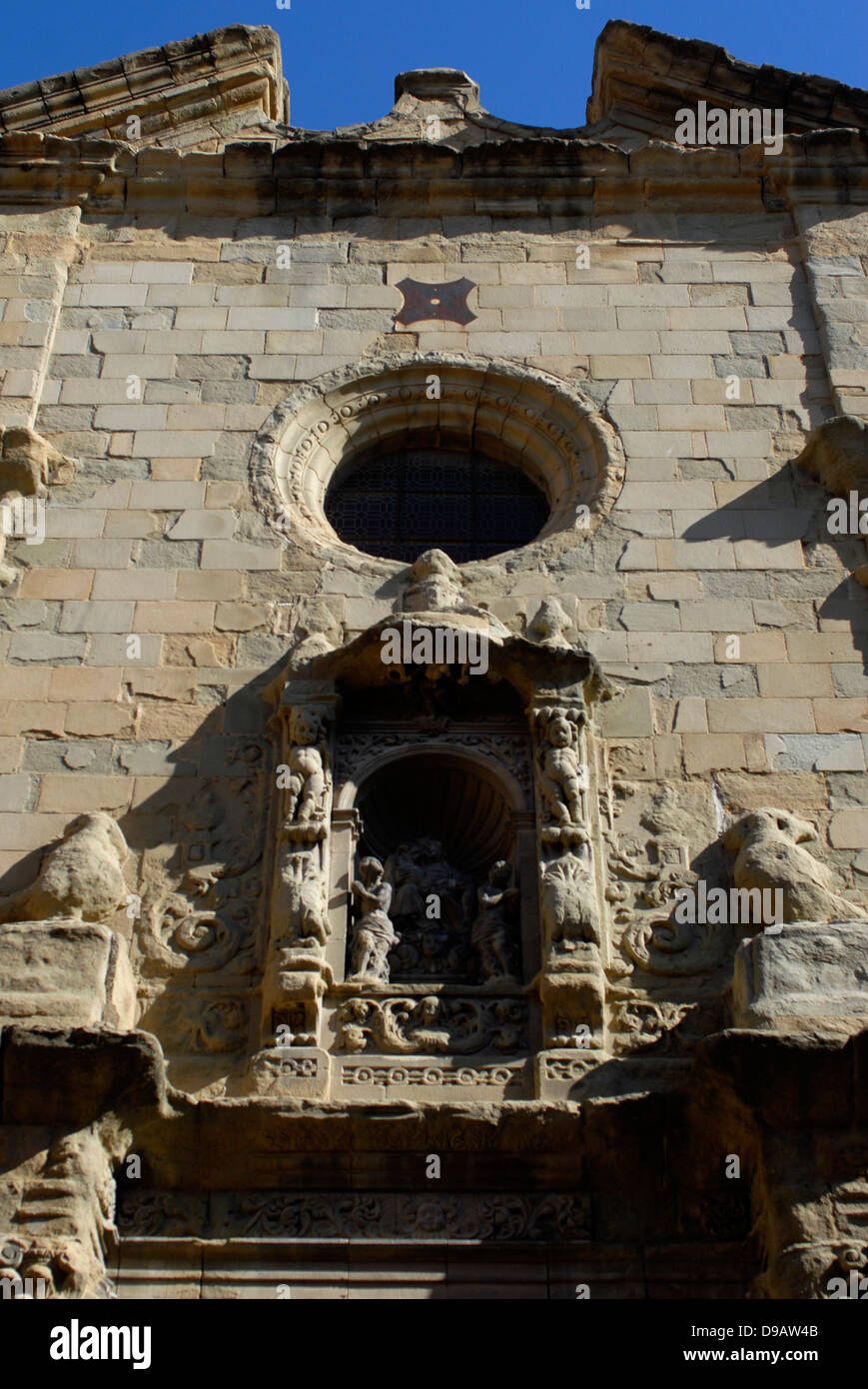 Church, Pietat,  Sant Sadurni, Street, Carrer historical Center, Vic, Osona, Barcelona, España, Spain, Europe,  Catalonia, Stock Photo