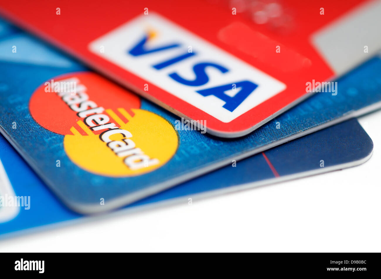 Closeup of VISA and Mastercard credit cards Stock Photo - Alamy
