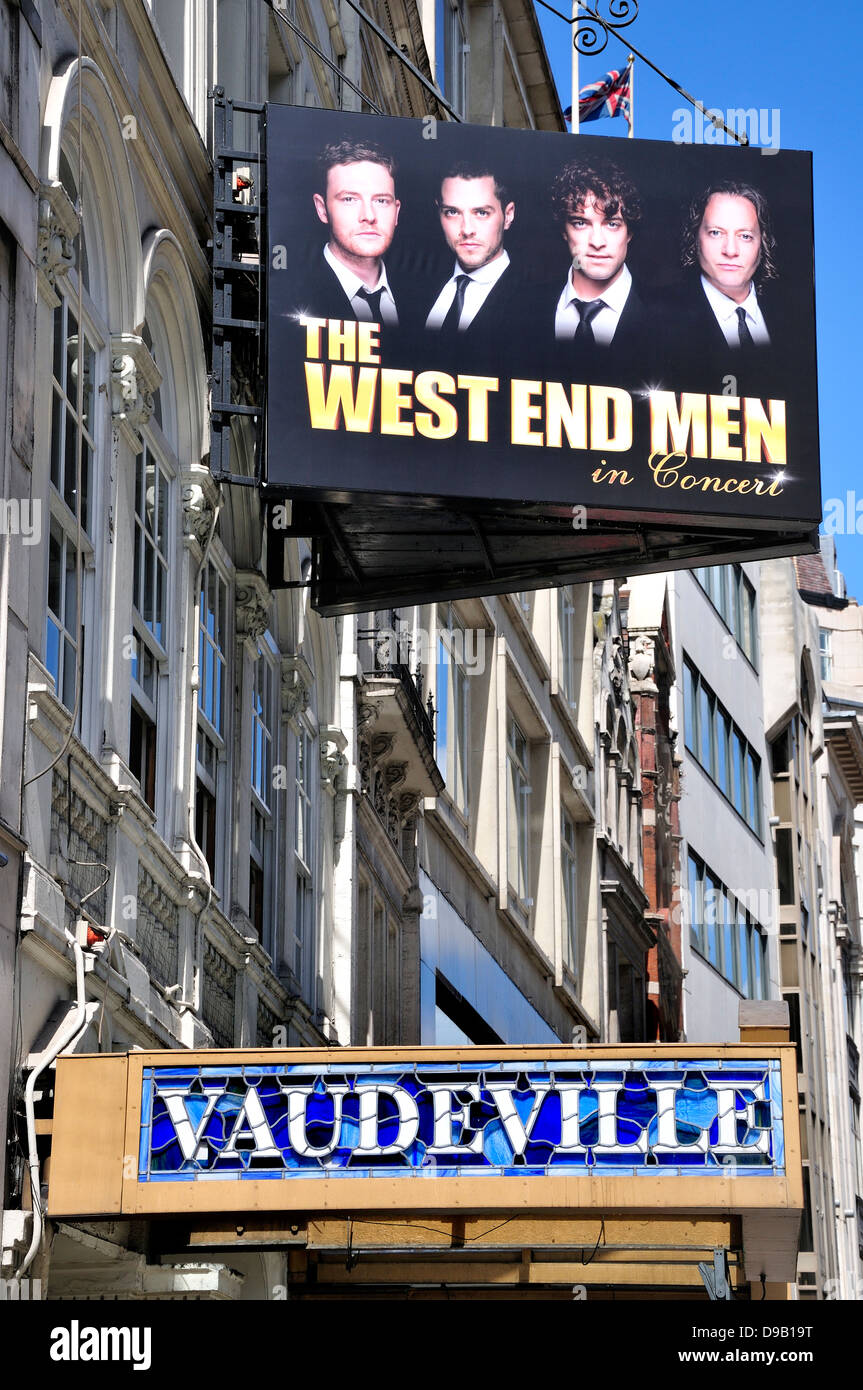 London, England, UK. Vaudeville Theatre (404 The Strand) 'West End Men' (June 2013) Stock Photo
